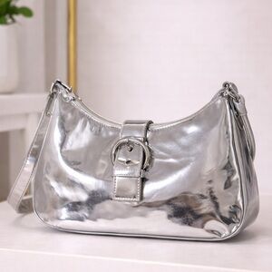 Silver Metallic Women's Bag